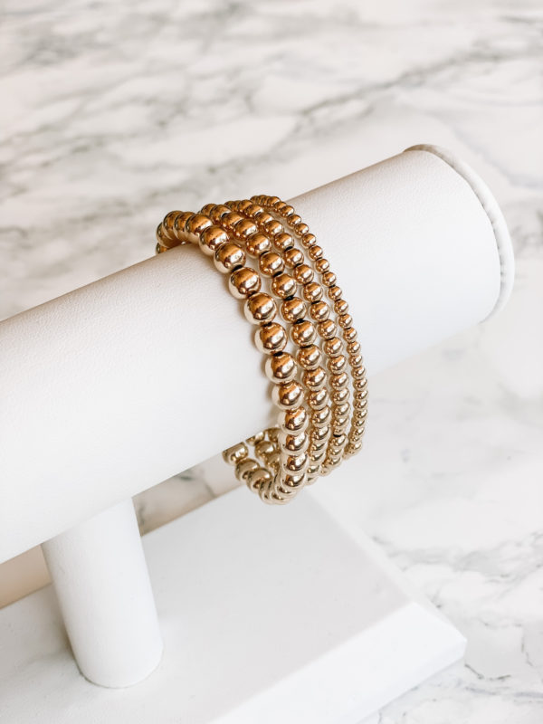 4-Stack of Gold-Filled Bracelets